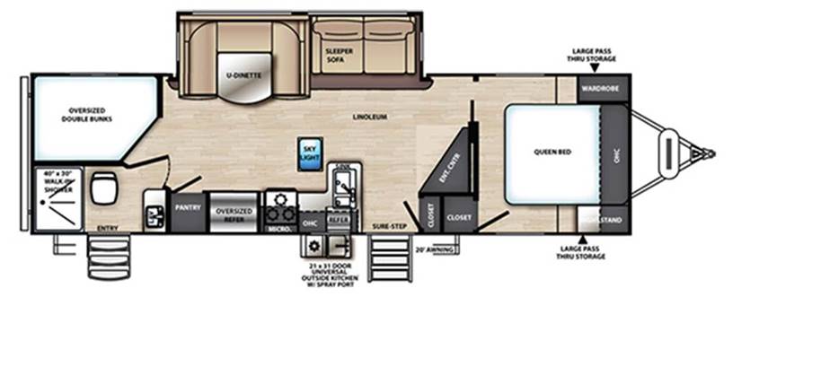 Forest River Vibe 26BH Floorplan